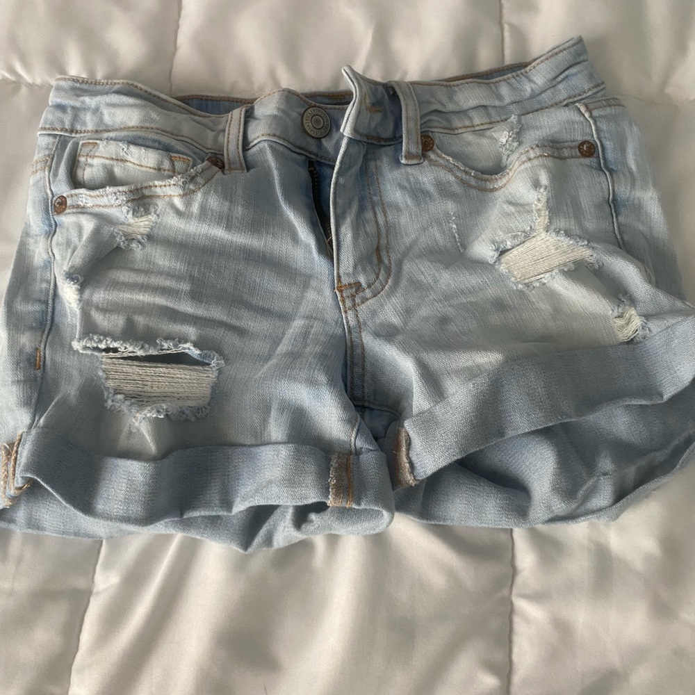 Light Blue Areopostale Jean Shorts || size: 0